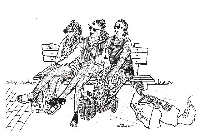 Buddies in OB (4"x6") micron pen