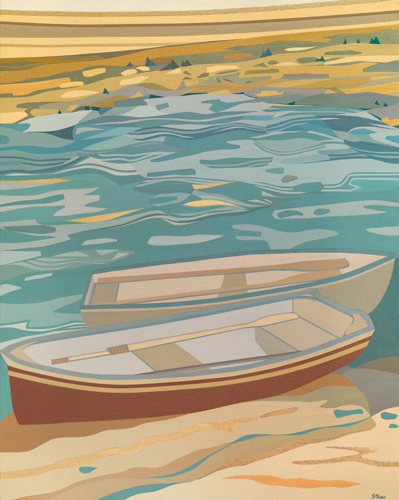 Distant Shoreline (24"x30"acrylic on canvas wrapped panel)