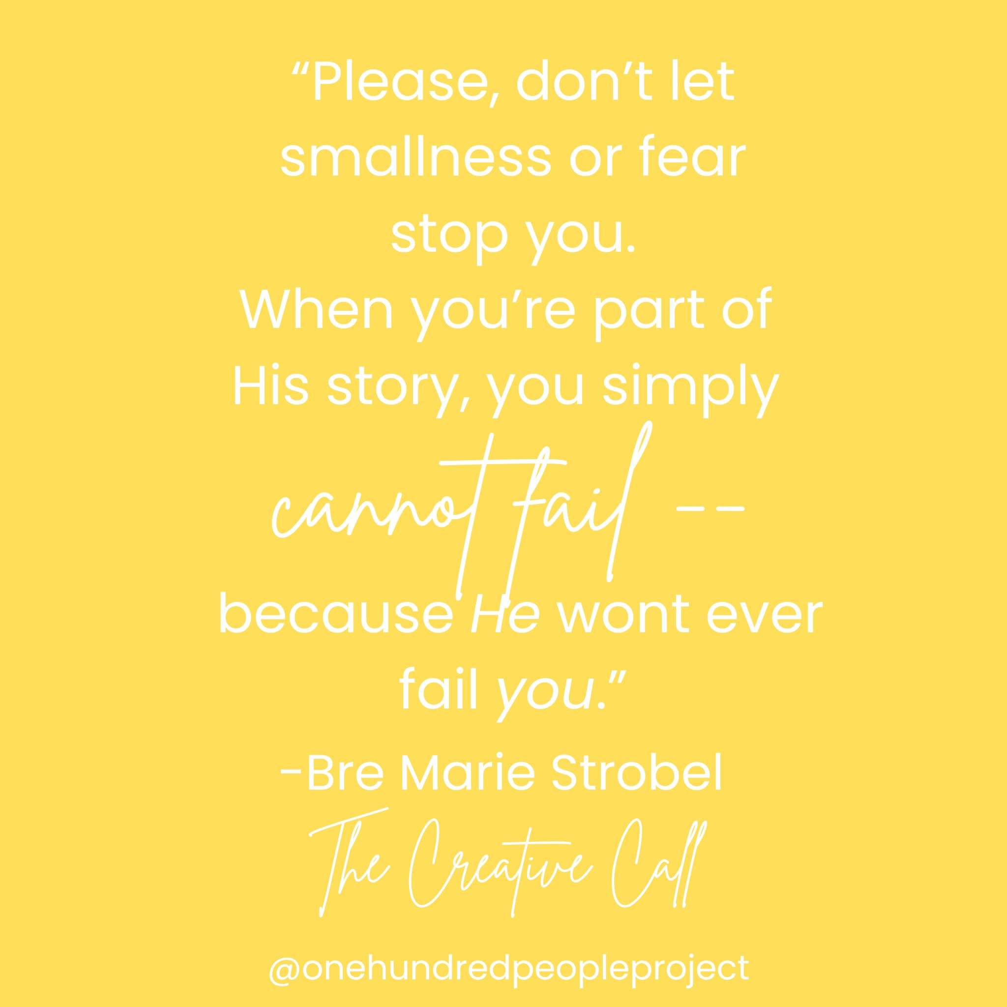 I can&rsquo;t tell you how beautifully @brestrobel &lsquo;s book The Creative Call: 31 Devotions for Christian Creatives in Any Vocation&rdquo; spoke to my heart. Feeling small? Not sure where you fit? Grab Bre&rsquo;s book, she&rsquo;ll walk beside 