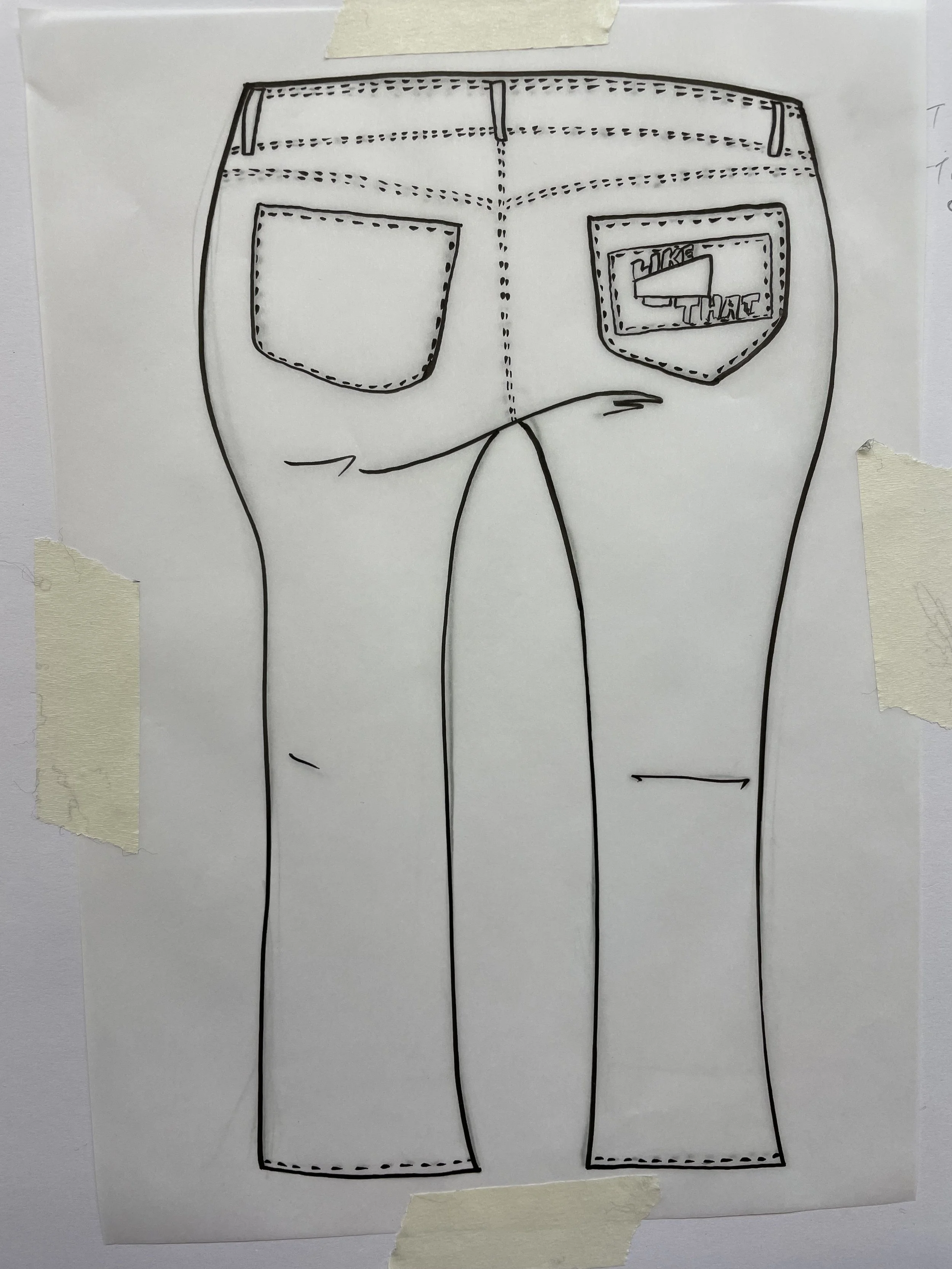 Embroidery patch examples: Trousers