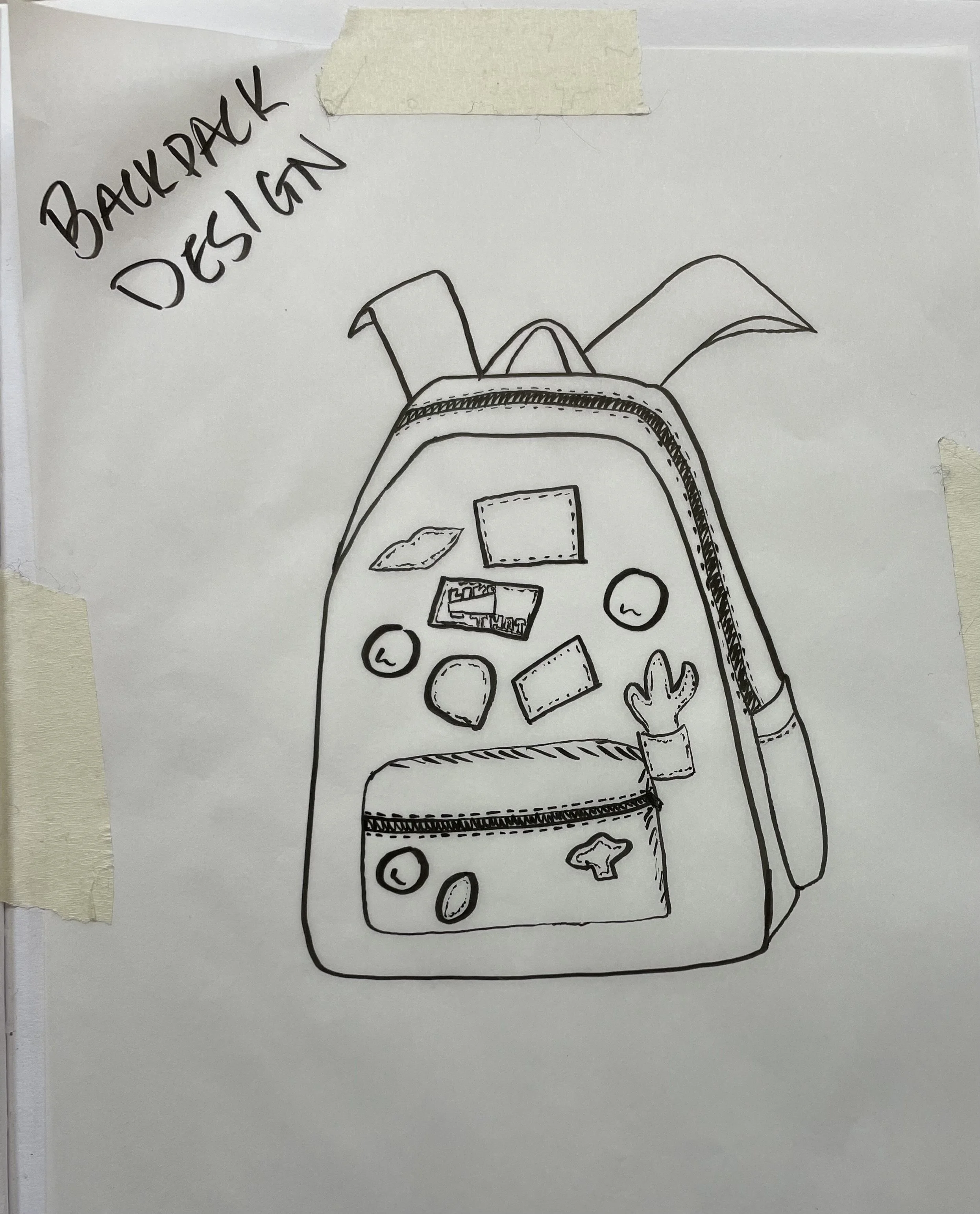 Embroidery patch examples: Backpack
