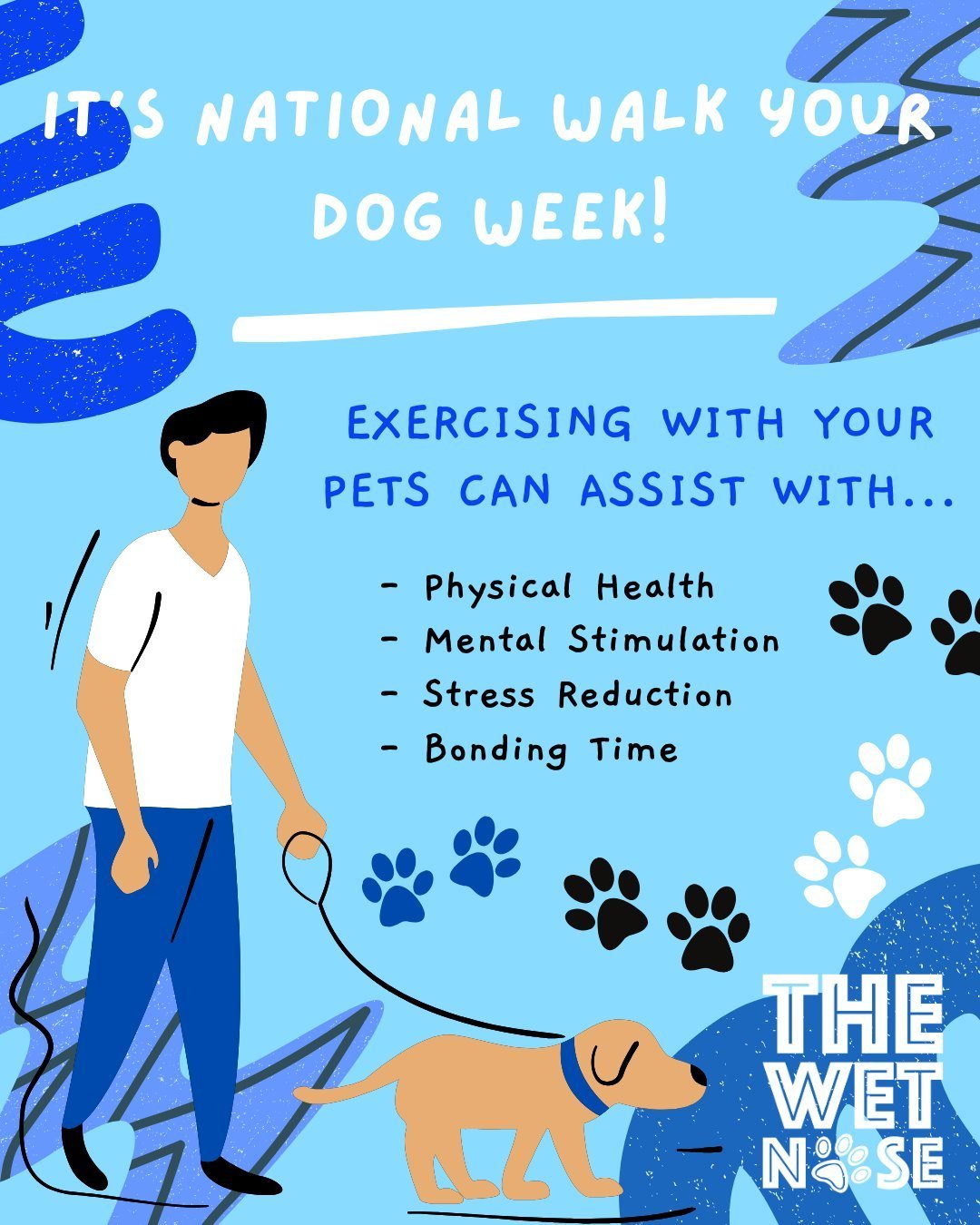 🚶&zwj;♂️🐾 It's National Walk Your Dog Week, and we're celebrating the paw-some benefits of getting outside and moving with your furry friend! 🌳 🐶 Regular walks aren't just good for physical health&mdash;they're essential for our mental well-being