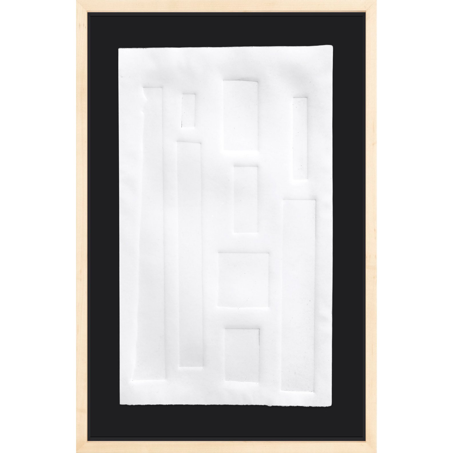 White Geometric Embossing