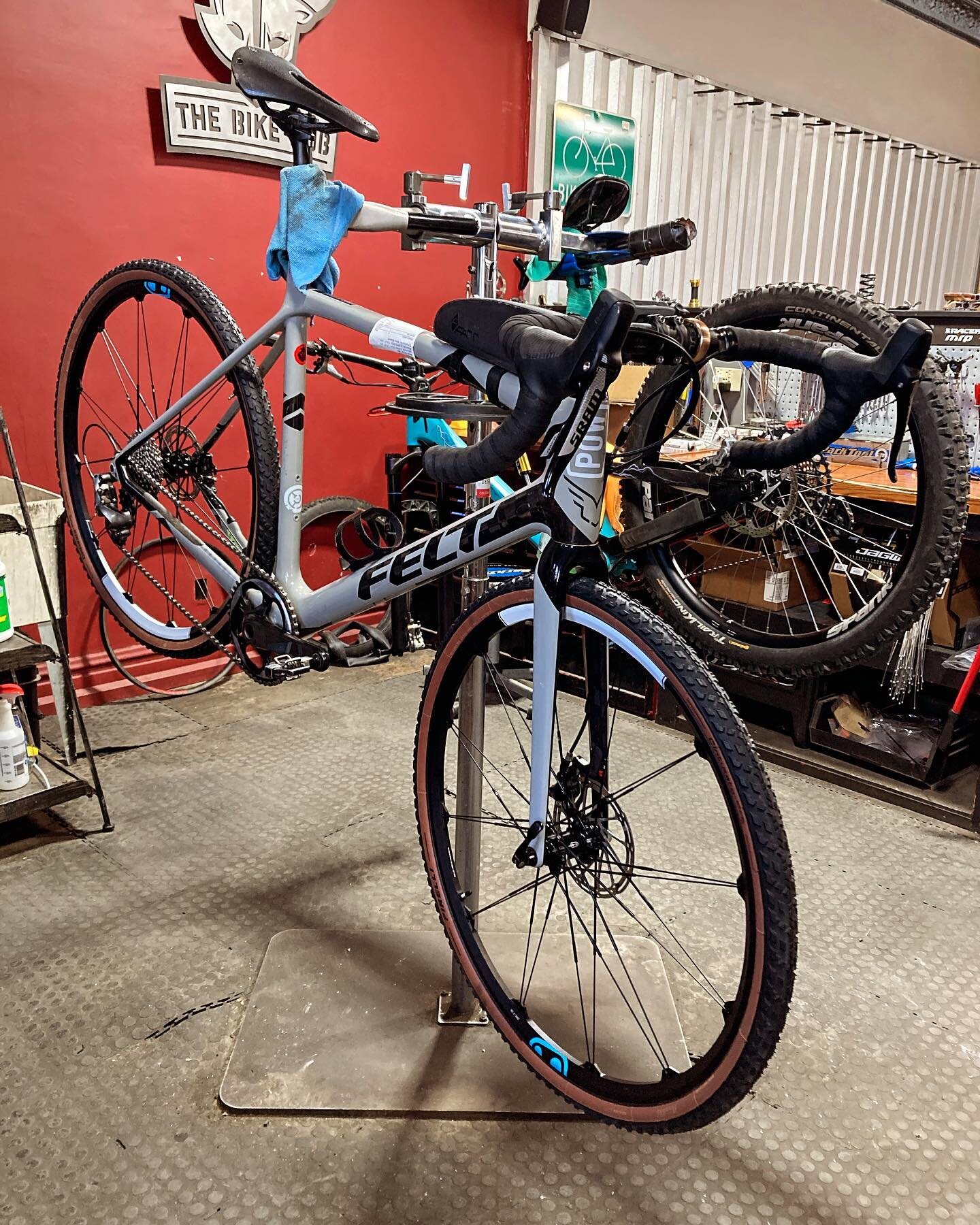 Tune ups are rolling in! Take advantage of the slow period with faster turn arounds. Especially if we&rsquo;re doing overhauls! #tuneuptime #springseason #aroundthecorner #cyclingseason #bikemaintenance #tuning #artists #newtires #fresh #barwrap #gra
