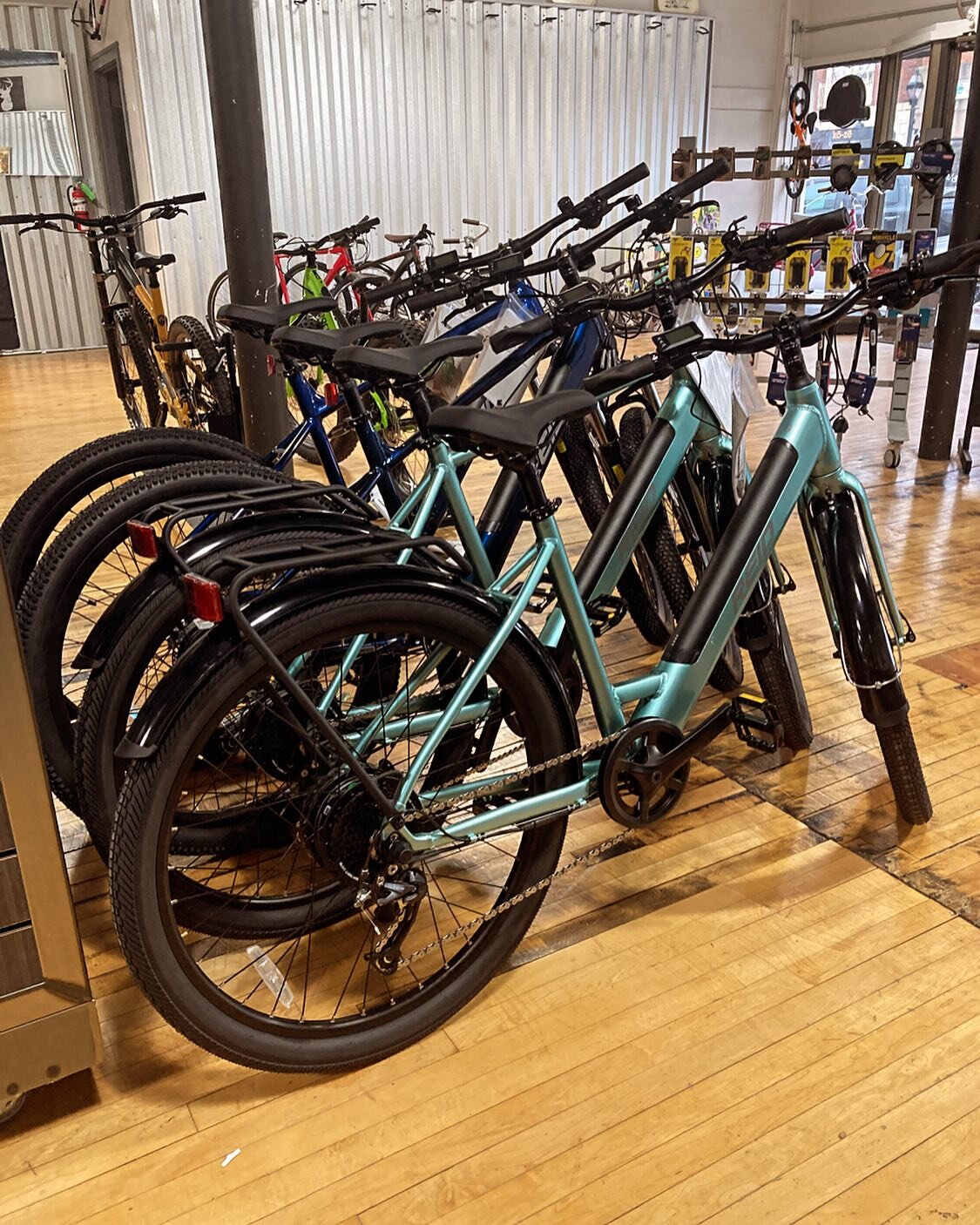 E-Bikes!! We can&rsquo;t count how many folks keep asking when our new shipments will arrive?! They&rsquo;re here and we&rsquo;ve got a fresh batch of E-Bikes for you and the family to check out!! Perfect bikes for our area and not overpriced at all!