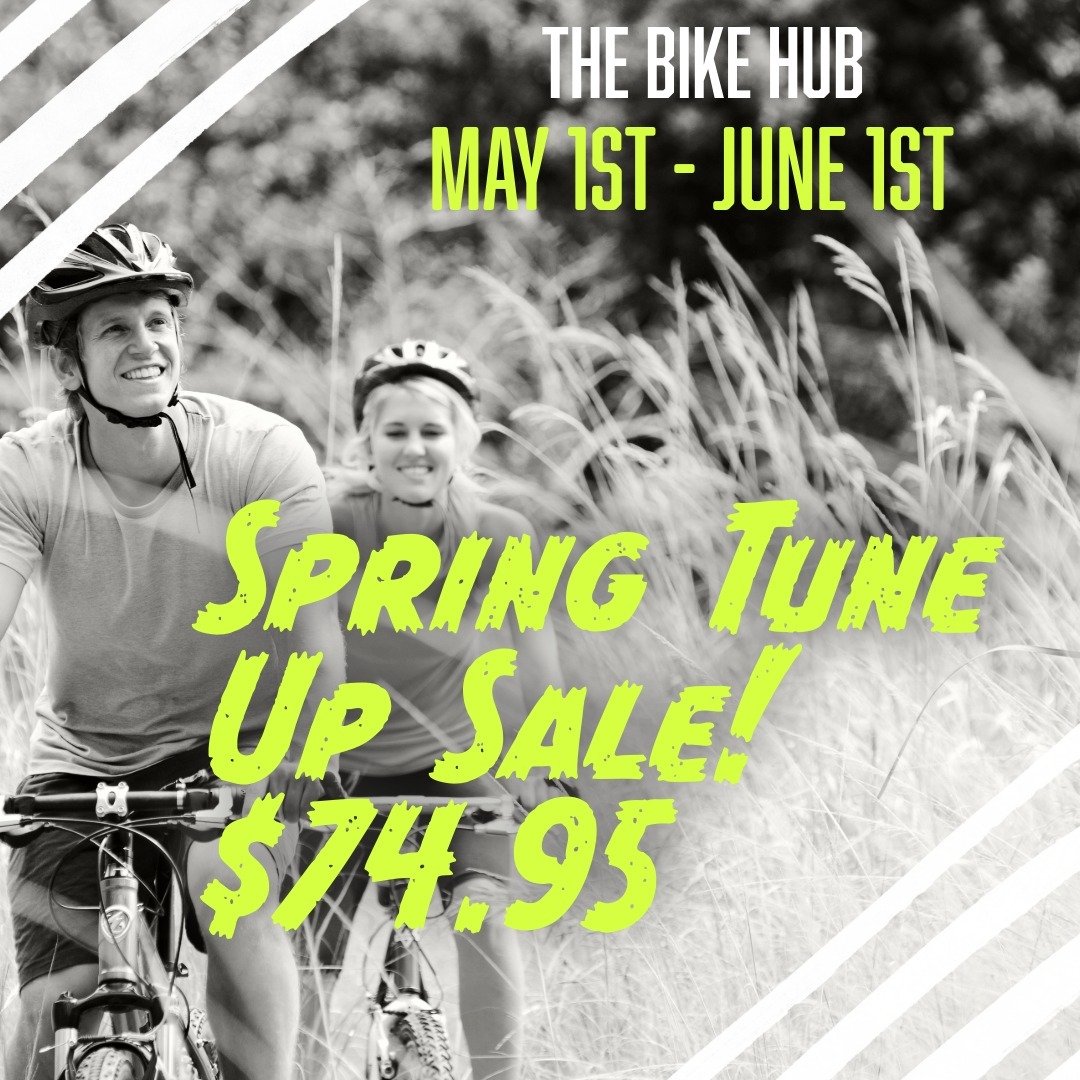 Our Annual Spring Tune Up Sale Is ON!! Now is the absolute best time to enjoy Seasonal Savings! For the Month of May through June 1st at $74.95 for our Standard Tune Up!! #Springsale #bikeservice #sale #shopsmall #savebig #localbikeshop #tuneup #bike
