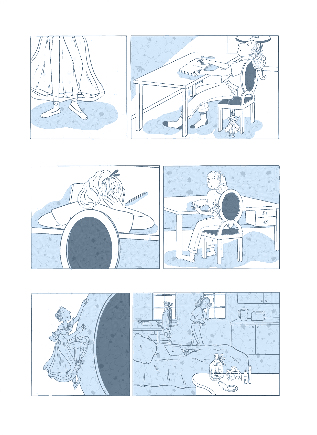  A page withe less colour and with printed overlay. 