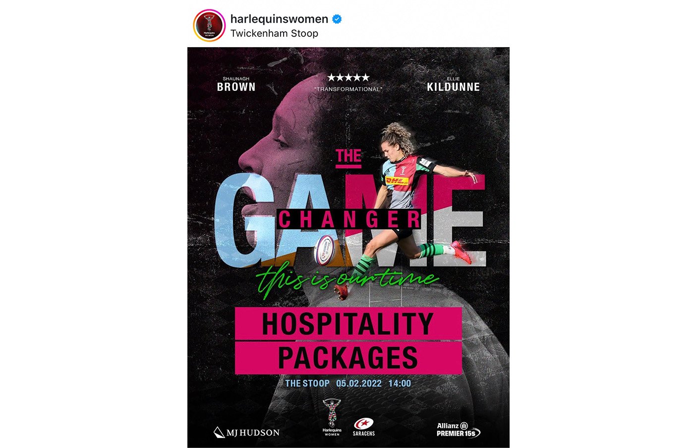 Featured on Harlequins Women Promo Poster
