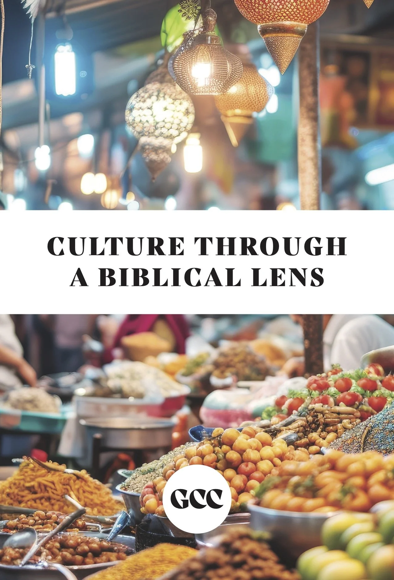 Colorful market stall with a variety of fresh vegetables and spices, illuminated by hanging lamps.