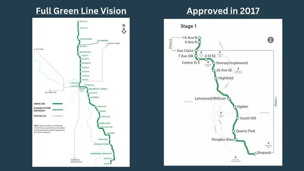In 2017 the previous Council voted to pursue Phase 1 of the Green Line from Eau Claire to Shepard.