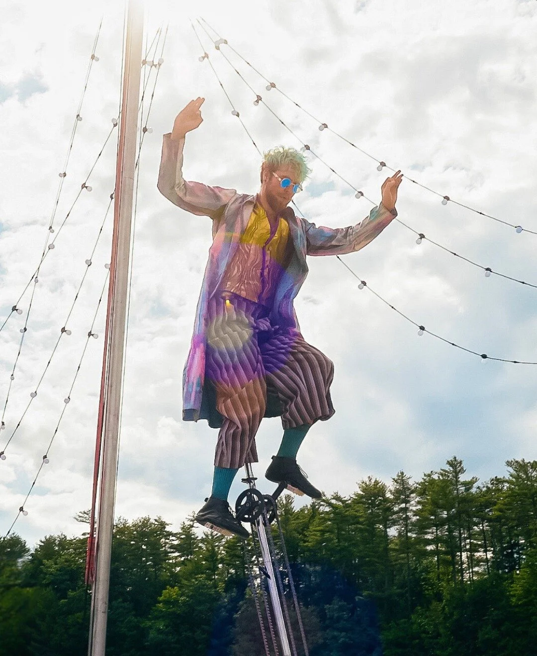 Up in the air, balancing dreams on a wheel of courage. Ready to experience this incredible journey? 
🌐 hideawaycircus.com