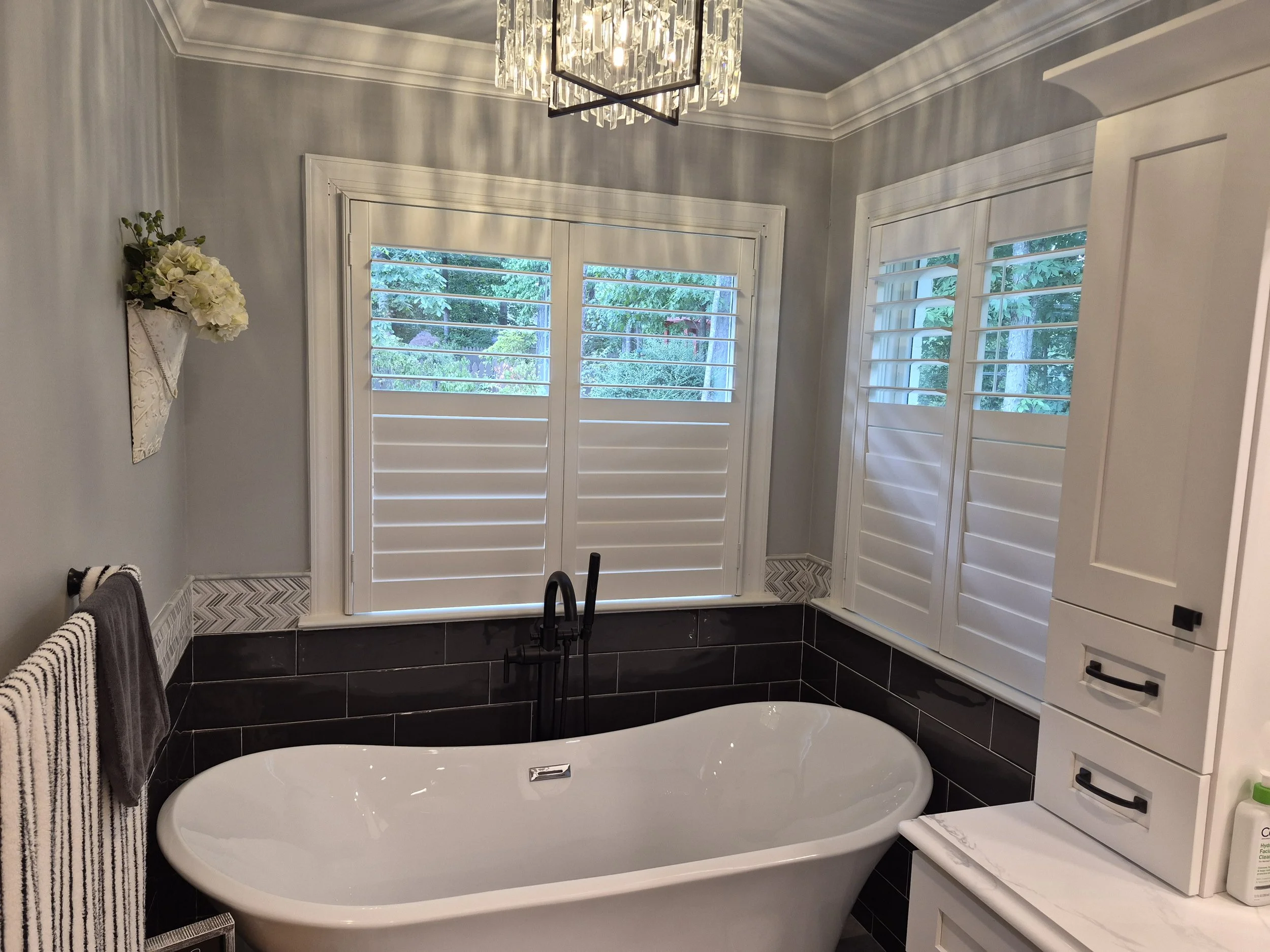 Composite Shutters in Master Bath