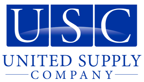 Logo of United Supply Company with the initials USC in large blue letters