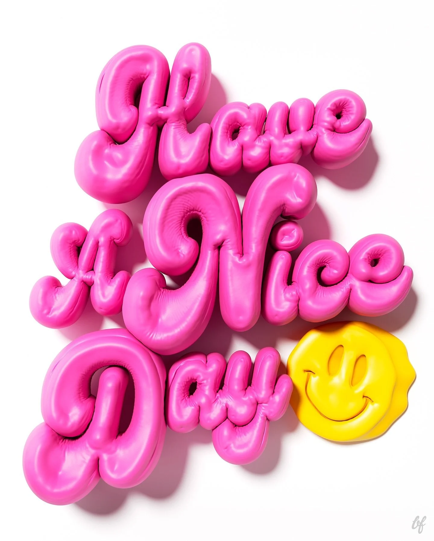 &lsquo;Have a nice day&rsquo; 3D Typography &bull; Art prints and canvases on the online shop society6.com/benfearnley &bull; www.benfearnley.studio &bull;
.
.
.
.
.
#type #inflated #3Dart #design #typedesign #fineart #CGI #artwork #graphicdesign #ty