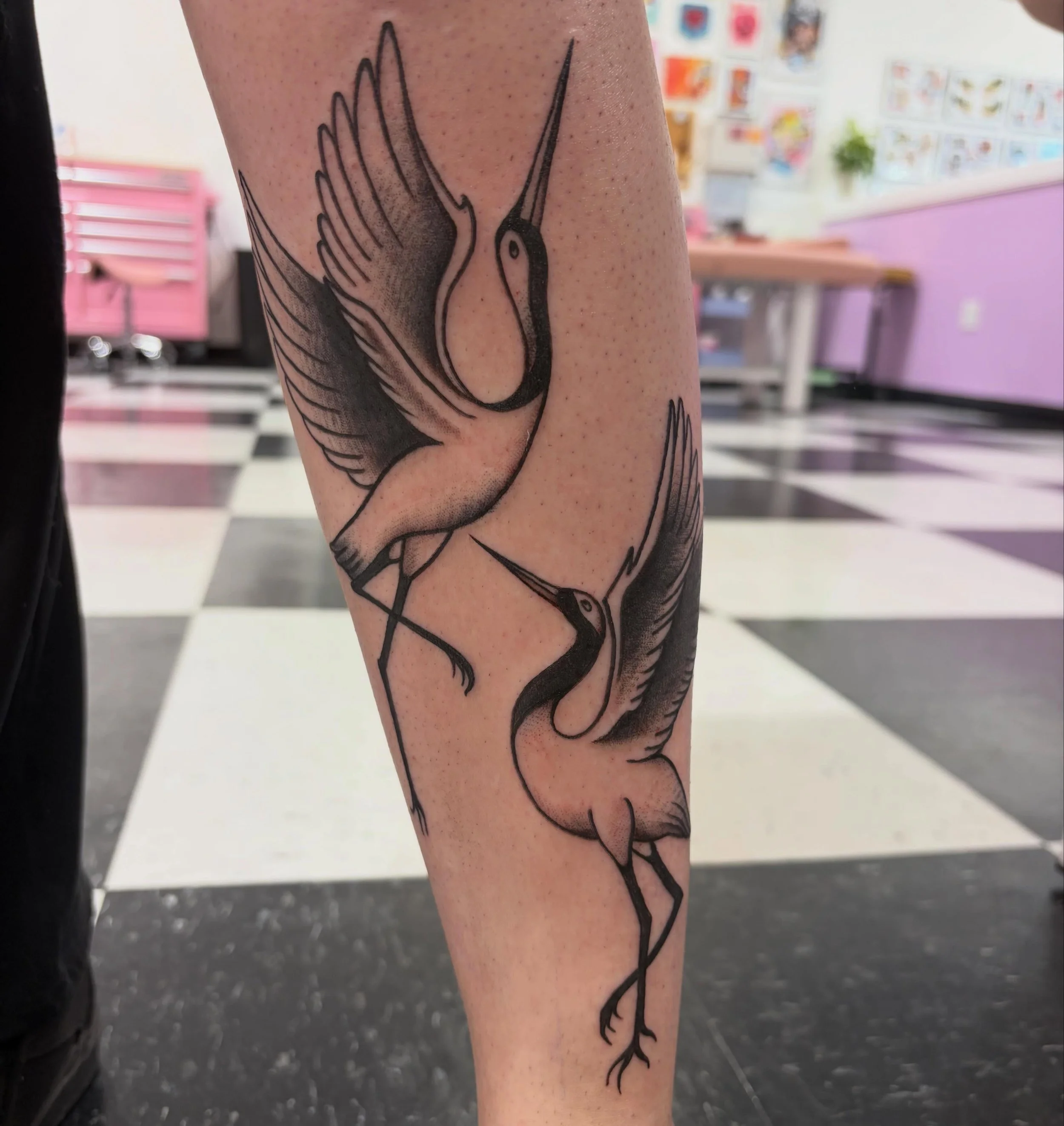 Some pretty cranes I got to do for @leighajxx this week!