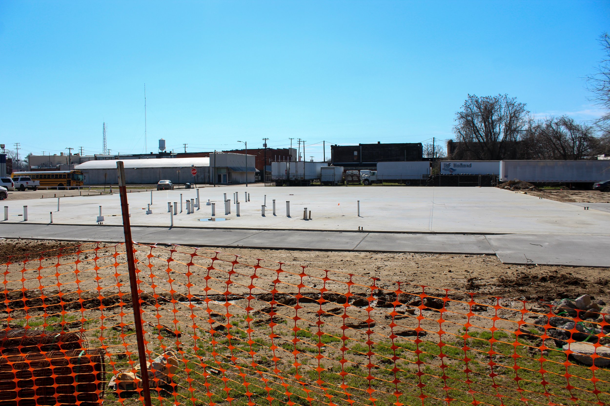 Beginning of construction on new gym