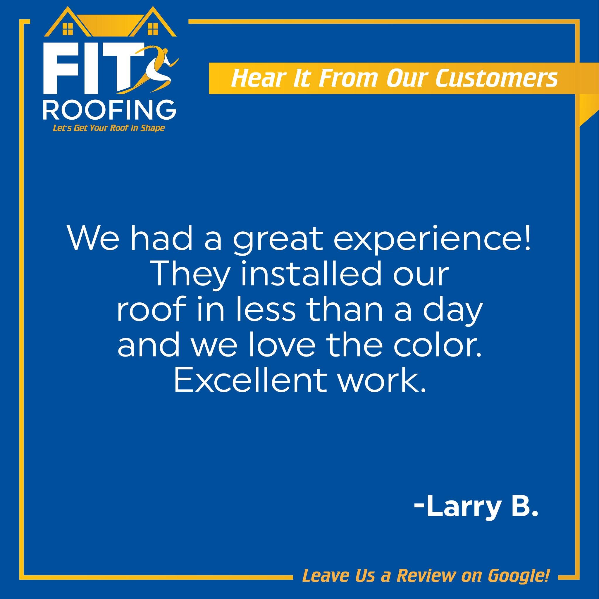 Your satisfaction is our motivation! Call Fit Roofing today to get YOUR roof in shape!