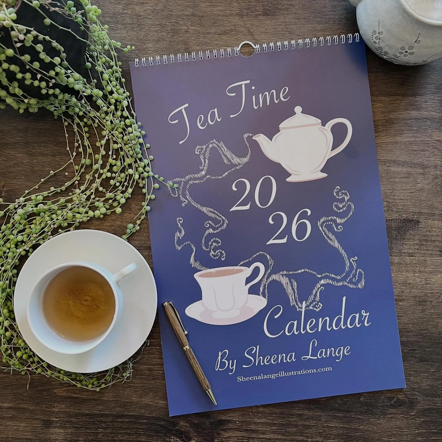 My Tea time Calendar from last year has got a lovely new refresh! I obviously made it for 2026 and this time I added holidays! I also made the boxes a little bit bigger so there is more space to write! 
It is available now in my Etsy shop! 
Link in b