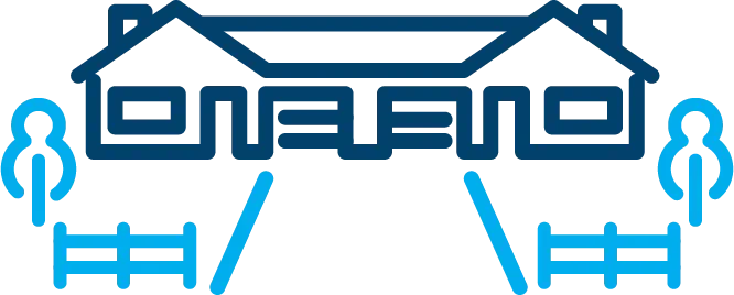 A line icon of a governor's house duplex.