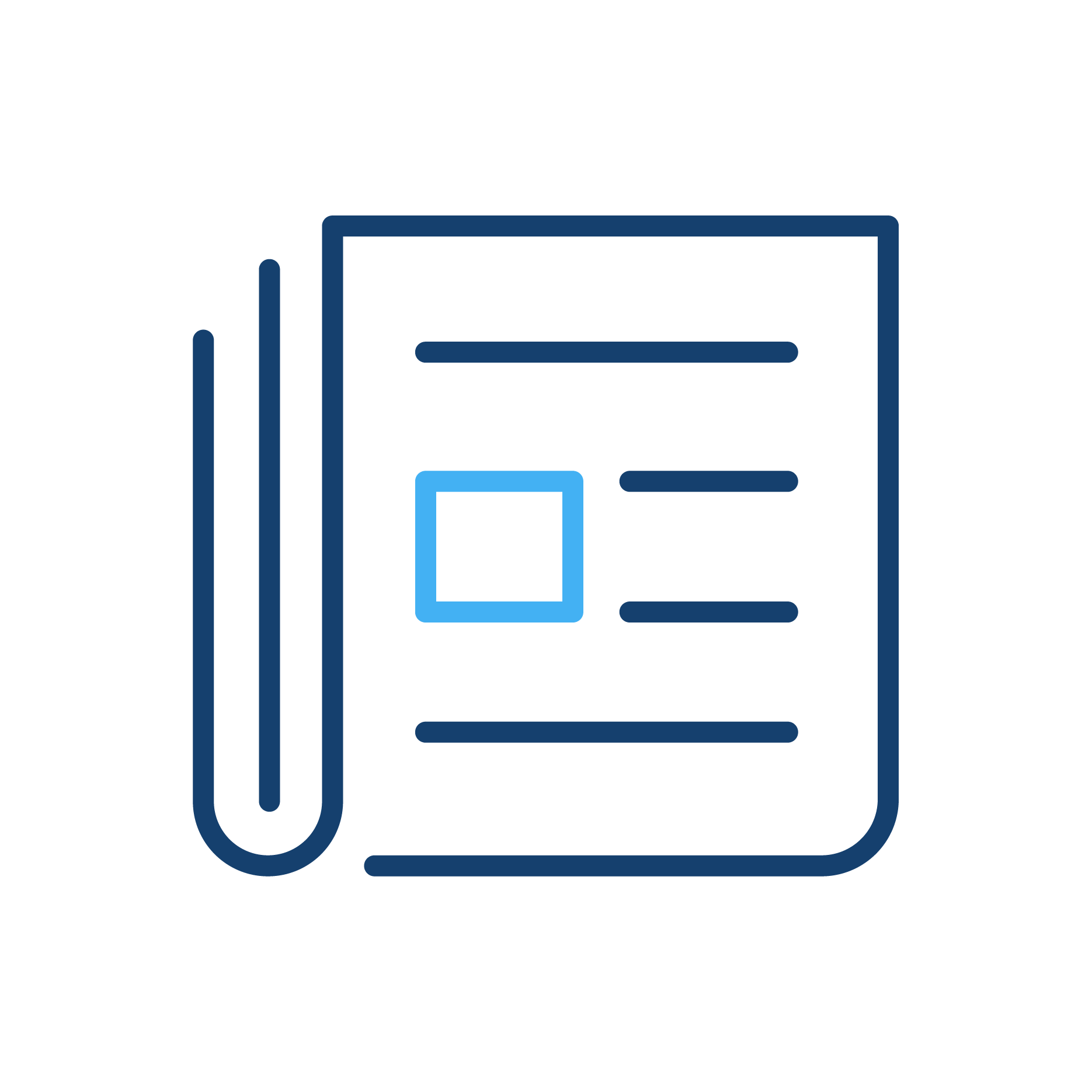 Icon of a brochure