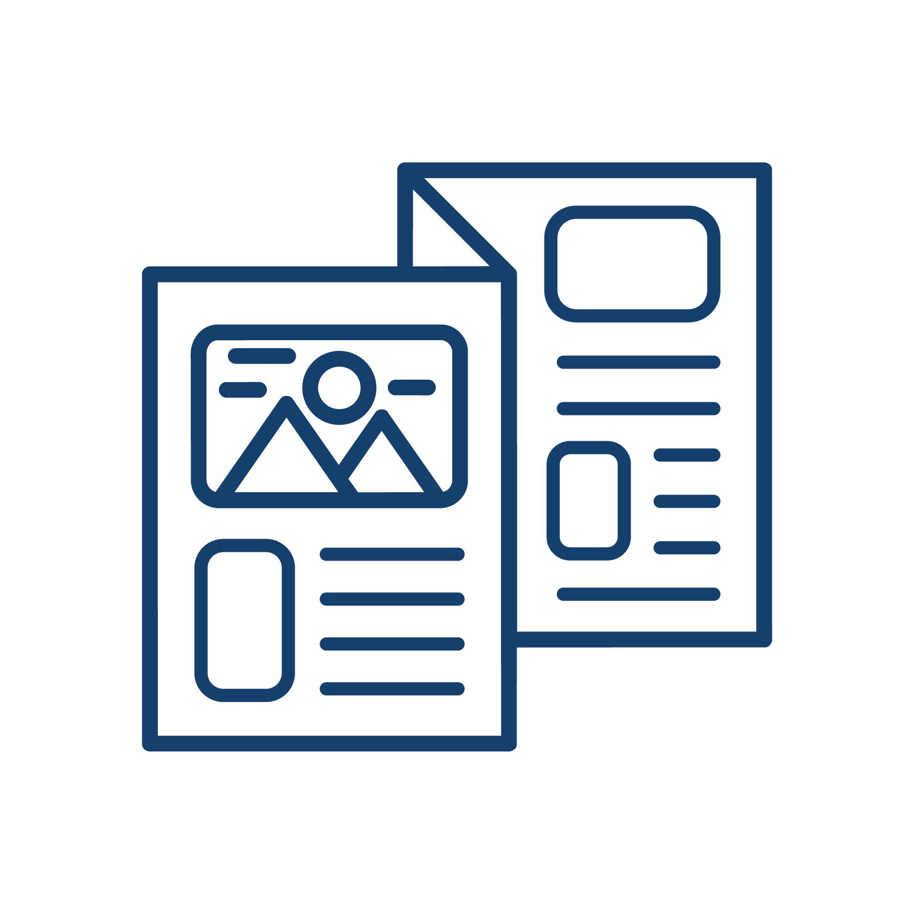Icon of a folded brochure