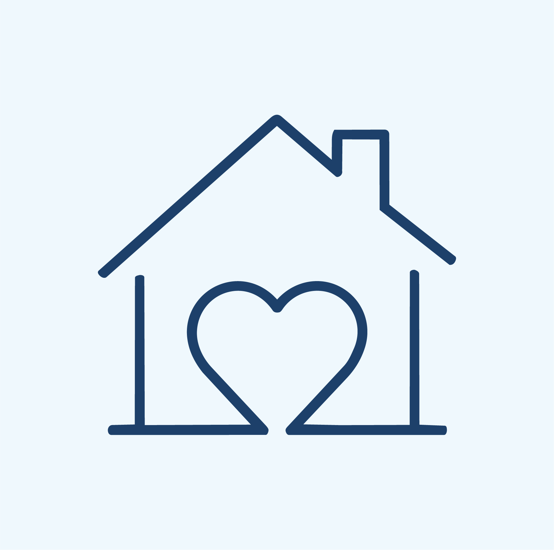 icon of a house and a heart
