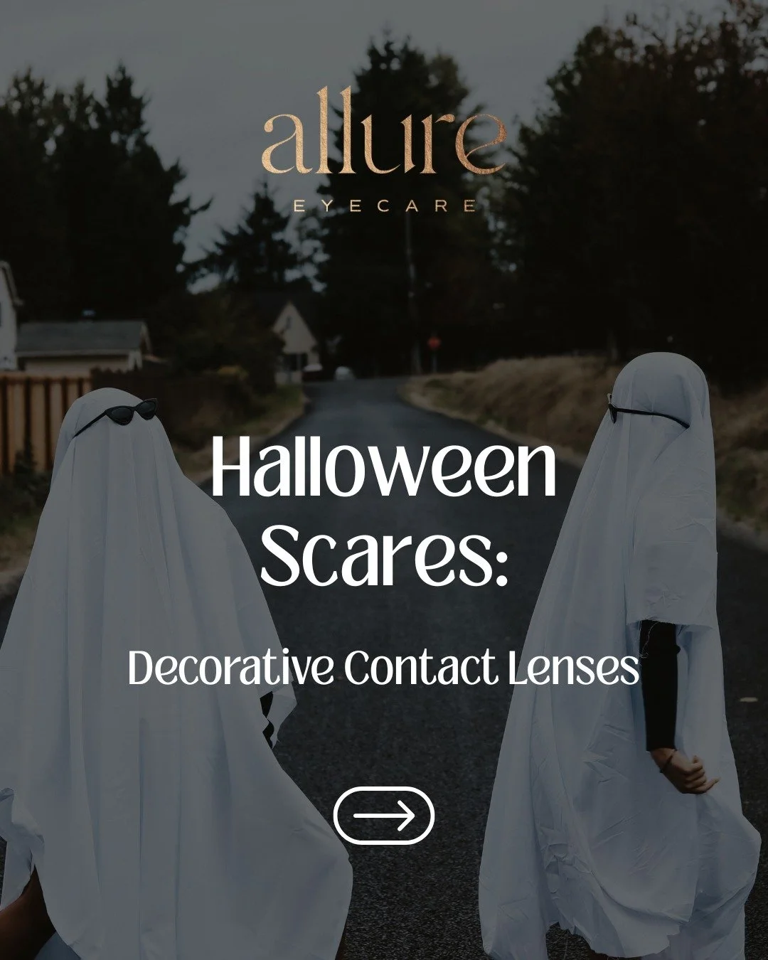Those creepy contacts might look cool... until the scare is real. 👀
Swipe to learn why decorative lenses can haunt your vision forever! 👻

#SpookySeason #EyeHealth #AllureEyecare #HalloweenSafety