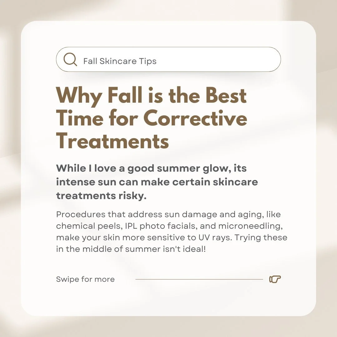 Your summer skin called &mdash; it&rsquo;s ready for a fall refresh 🍁
Cooler temps and less sun = the best time to tackle sun damage, boost collagen, and get your glow back!

Join us at our Drop Dead Gorgeous Event (Oct 29th &amp; 30th) for the perf