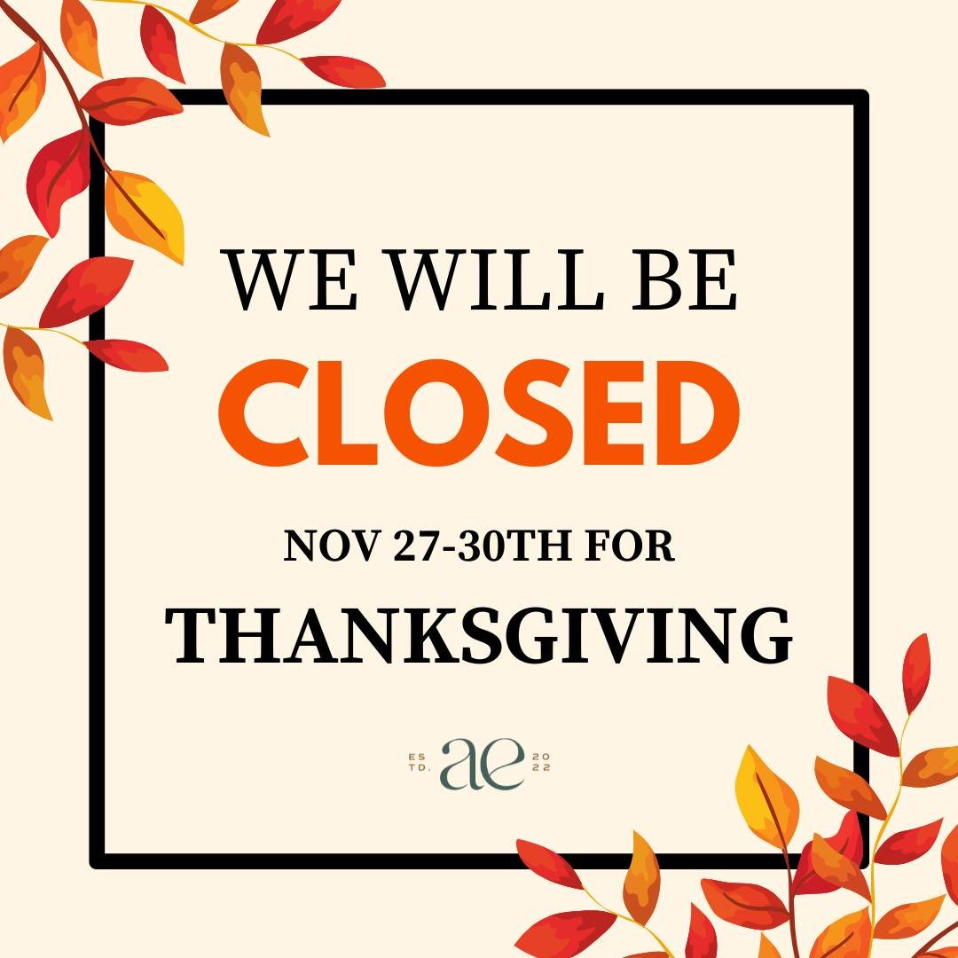 Holiday Hours Reminder 🦃

We&rsquo;ll be closed Nov 27&ndash;30 to spend time with loved ones and recharge. 💖

Need glasses, contacts, or skincare before then? Text/call 812-727-7444 or visit allure-eyes.com.

We appreciate you and wish you a wonde