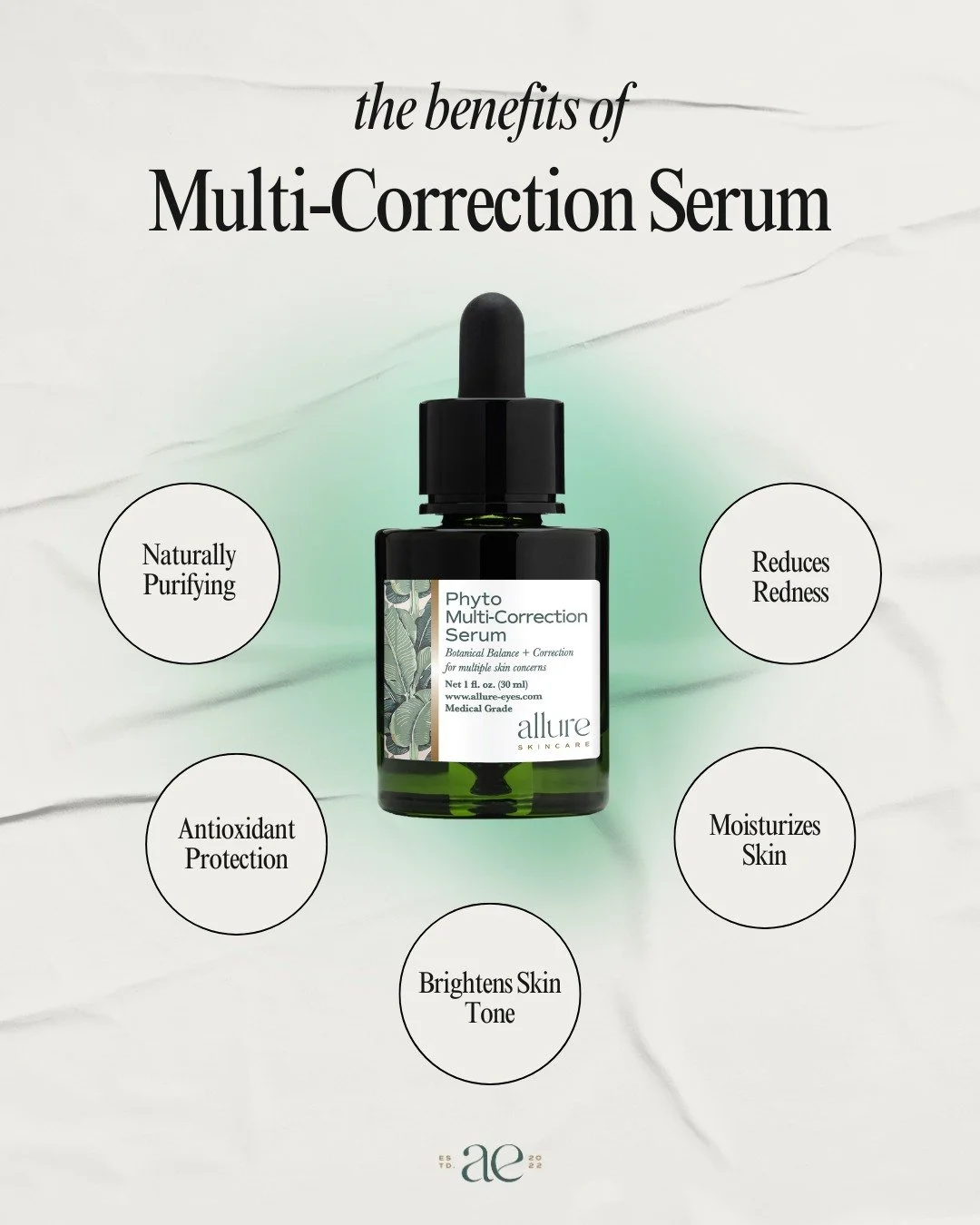 At Allure, we believe in results-driven skincare 🌿

Our Phytomulti-Correction Serum delivers deep hydration while soothing sensitized skin and reducing visible redness. Gentle enough for post-procedure care and powerful enough for everyday glow.

#A