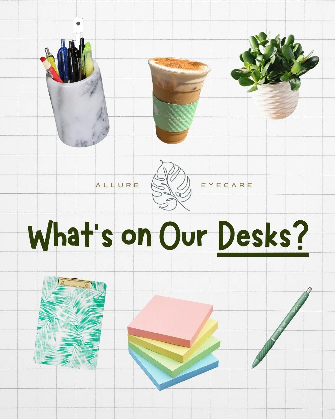 What&rsquo;s on our desks says a lot about us&hellip; 👀
Trinkets, skincare, and vibes ✨🪩

#allureeyecare #trending  #whatsonthedesk #officeaesthetic #trinketcore #skincarelovers