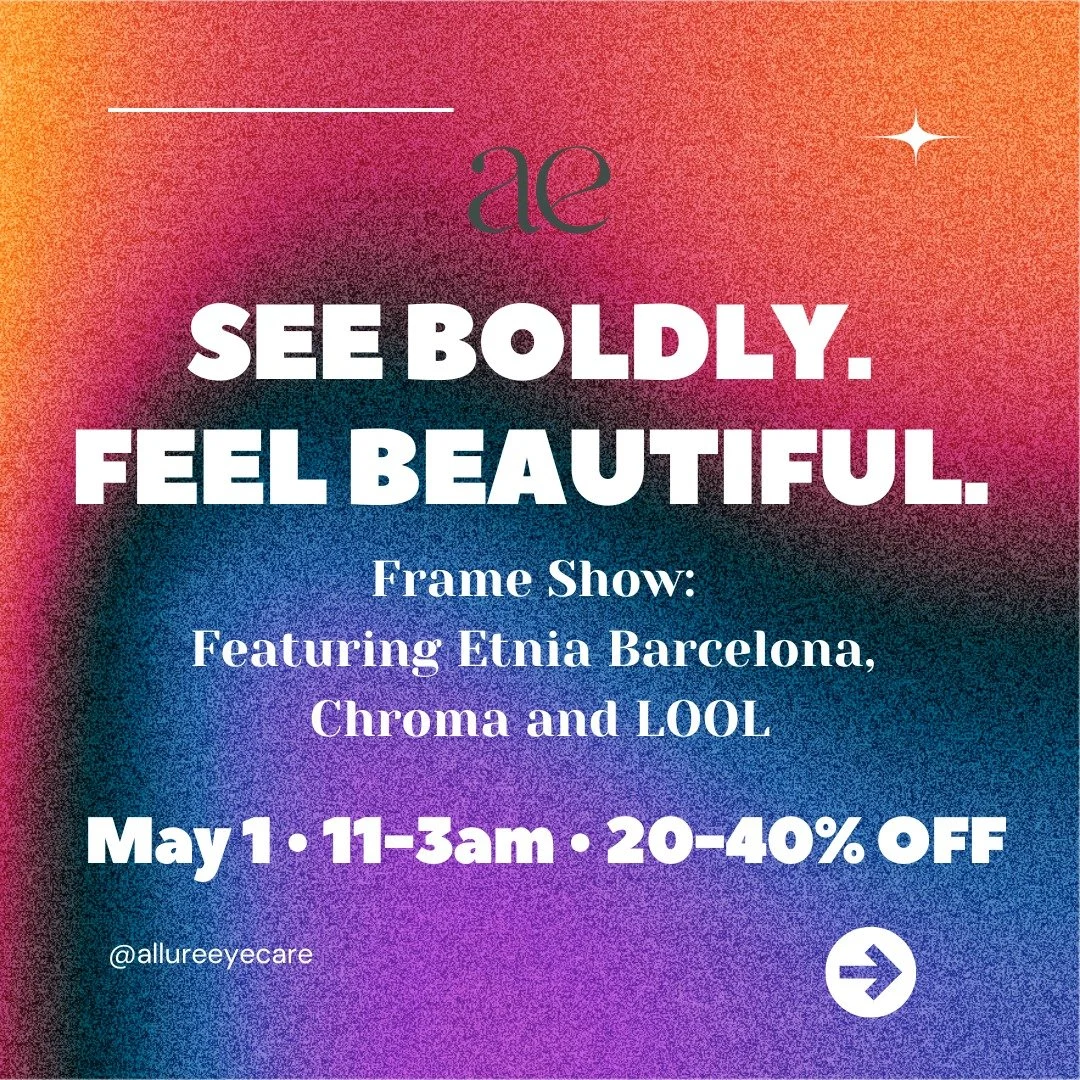 See Boldly. Feel Beautiful. ✨

Join us for our upcoming Frame Show on May 1 from 11&ndash;3 PM and discover standout styles from Etnia Barcelona, Chroma, and LOOL.

Enjoy exclusive event savings (20&ndash;40% off!) while finding your next favorite pa