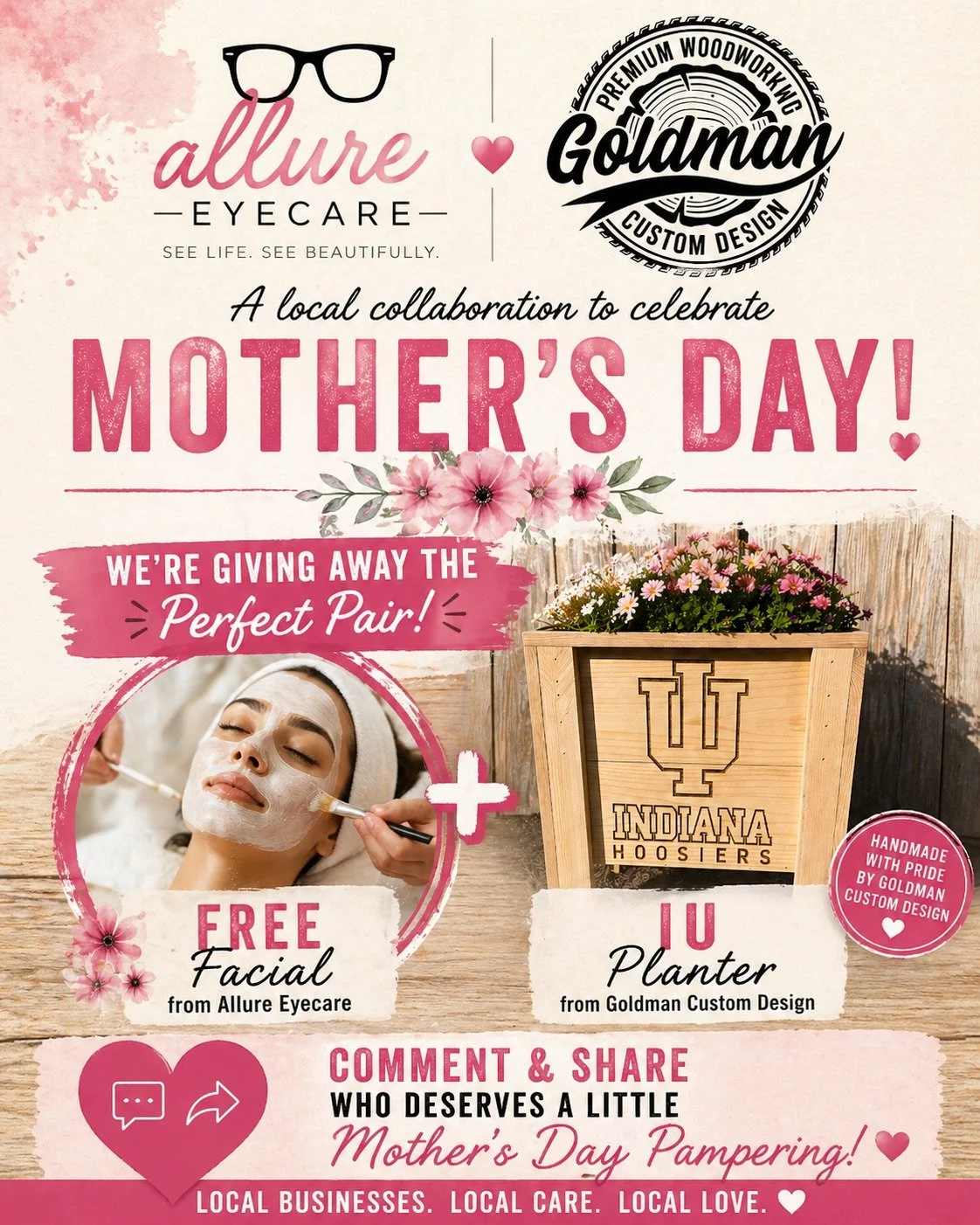 Treat the moms in your life (or yourself!) to the ultimate "Glow &amp; Grow" giveaway! 🌸✨

Allure Eyecare &amp; Aesthetics has teamed up with Goldman Premium Woodworking &amp; Custom Design to bring you a Mother&rsquo;s Day package that&rs