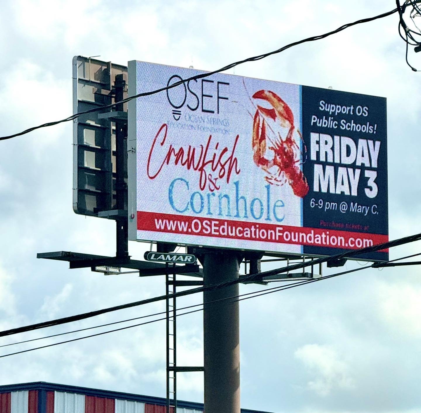 Shoutout to our #BayouBreaux sponsor, Lamar Advertising of Mississippi Gulf Coast, for the awesome billboards throughout town! 

Have you seen one?! 👀🦞 

Be sure to come out and support your Ocean Springs School District classrooms tomorrow night! 
