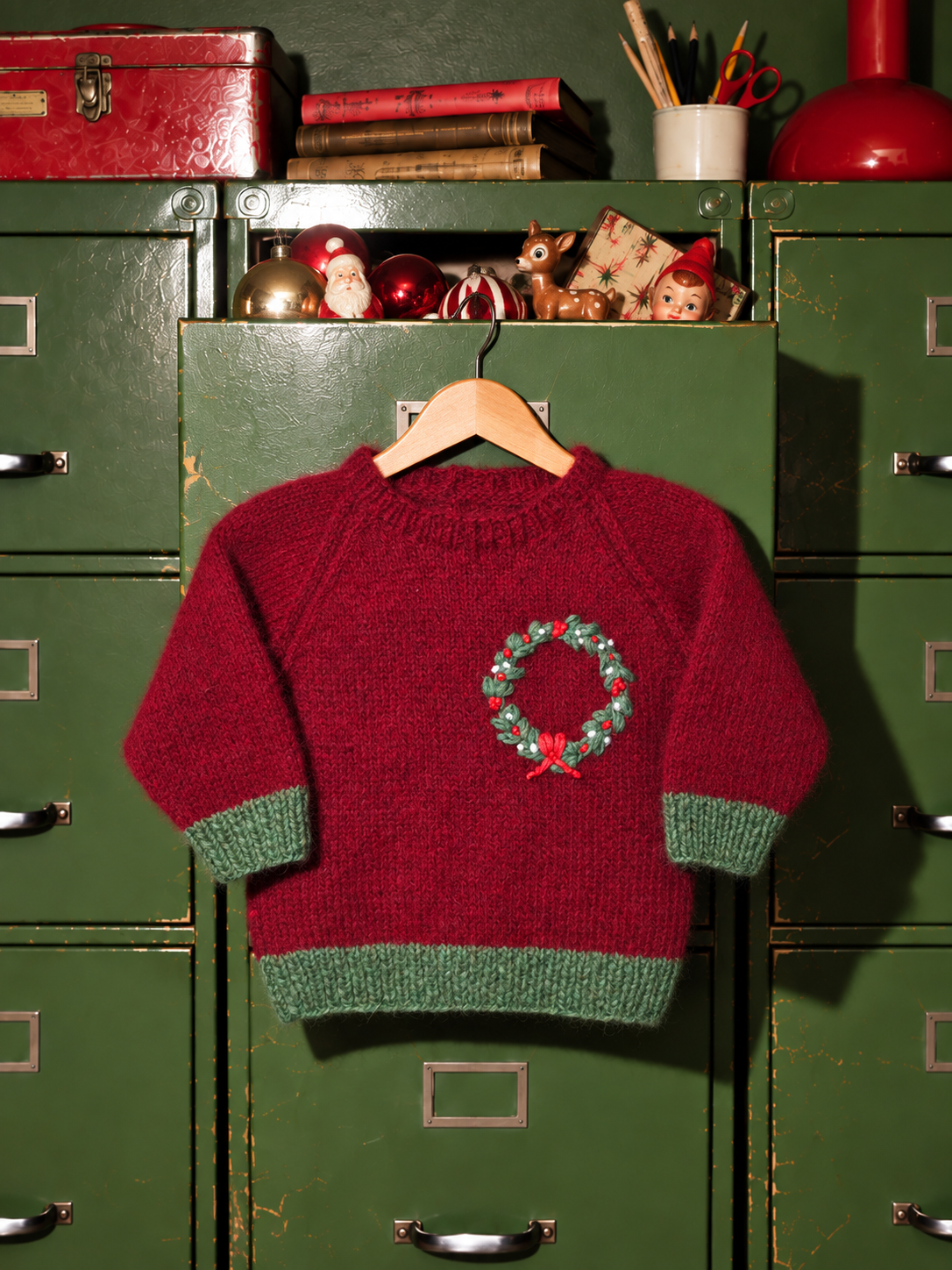 Alpaca Christmas Wreath Jumper