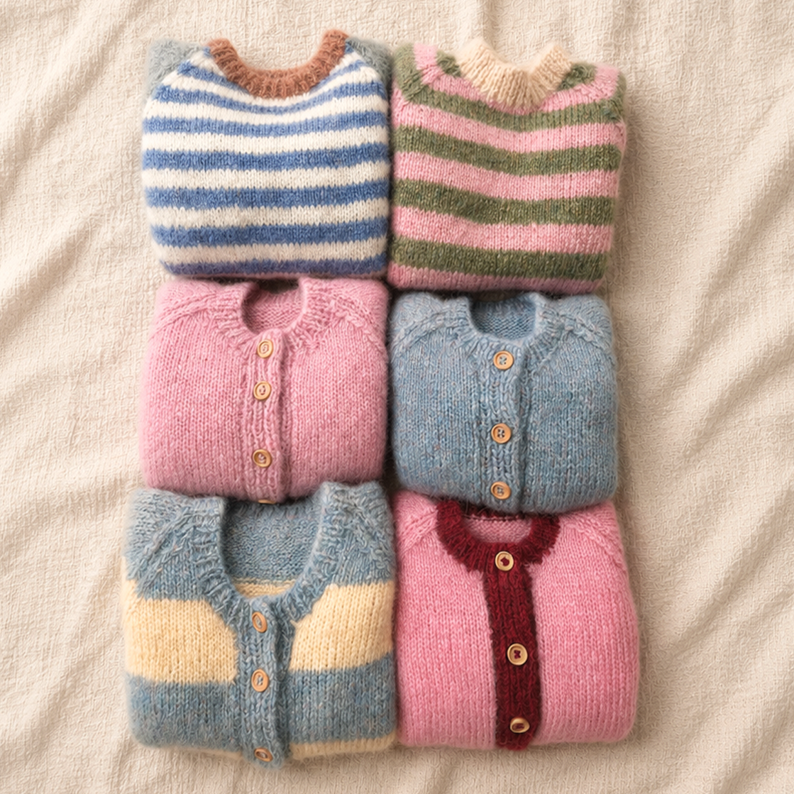 The Ready-Rail. A small collection of knitwear that is ready for your embroidery details.