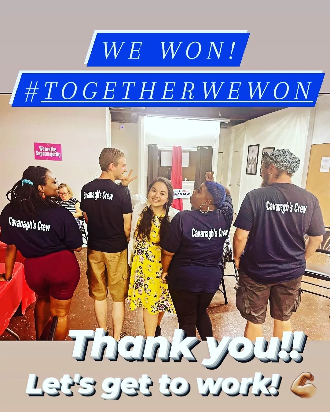 WE WON!! 

Thank you everyone- friends, supporters, volunteers, voters, &amp; everyone in between! I have spent this entire campaign getting to know new communities, families, &amp; what makes this New 6th State Senate District so unique! Now is the 