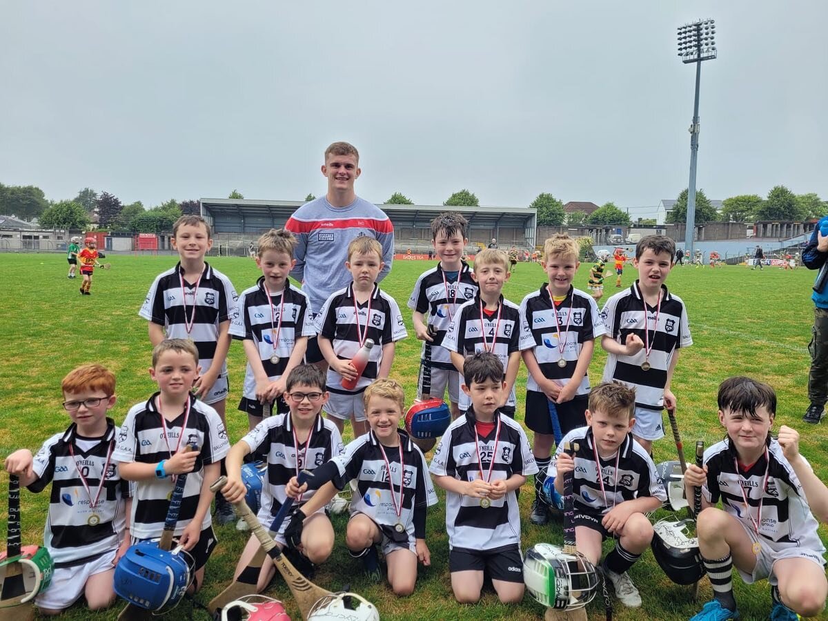 Ballyhea U-9 hurlers pictured with Cork Senior Daire Connery at Pairc Ui Rinn yesterday .#ballyheaab&uacute;