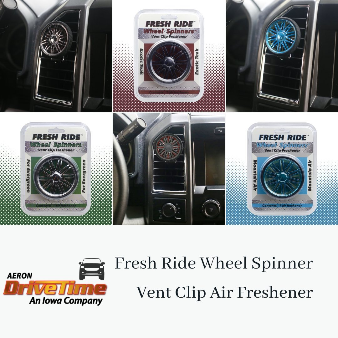 Check out this Exotic Teak Wheel Spinner by Drive Time&reg;! This Wheel Spinner Vent Clip Air Freshener is stylish, elegant, and smells amazing! What do you think of when you think about Exotic Teak? Do you think of bold and woodsy notes? Do you thin