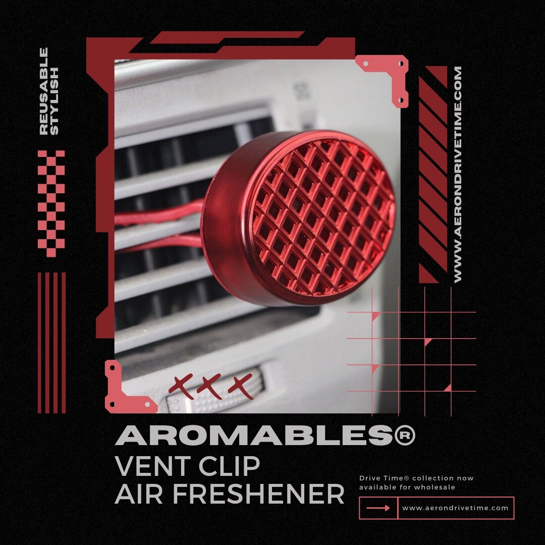 Aromables&reg; Vent Clip Air Fresheners are the reusable, stylish air freshener you need to add to your inventory! Customers love that these are easy to use, effective, and can be reused repeatedly. Aromables also don&rsquo;t create a mess due to the