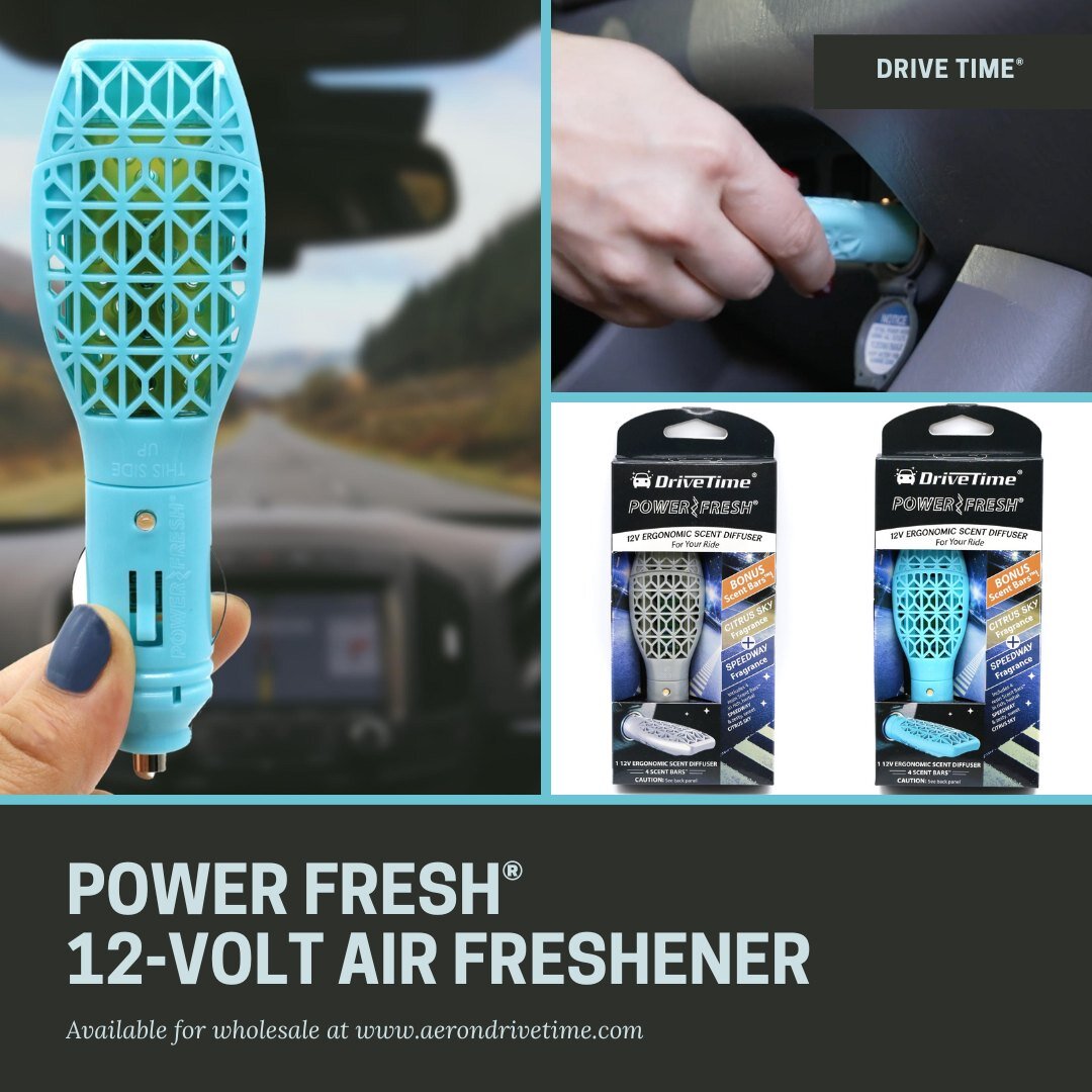 Drive Time&reg; was the first to offer a 12-volt fragrance diffuser, and we used that idea to evolve! Now, we have an entire line of automotive fragrance options. One of our most popular products is the Power Fresh&reg; 12-Volt Air Freshener! This fr