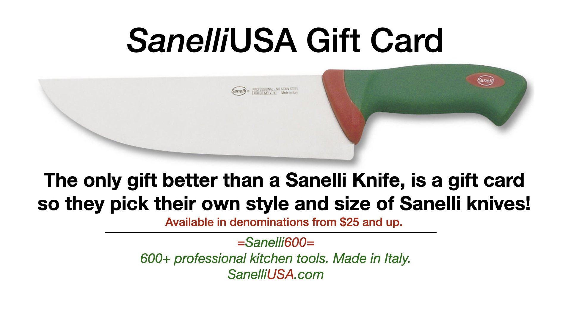 Linea Premana Professional Knife Coltello Santoku Sanelli Italia Art.380616