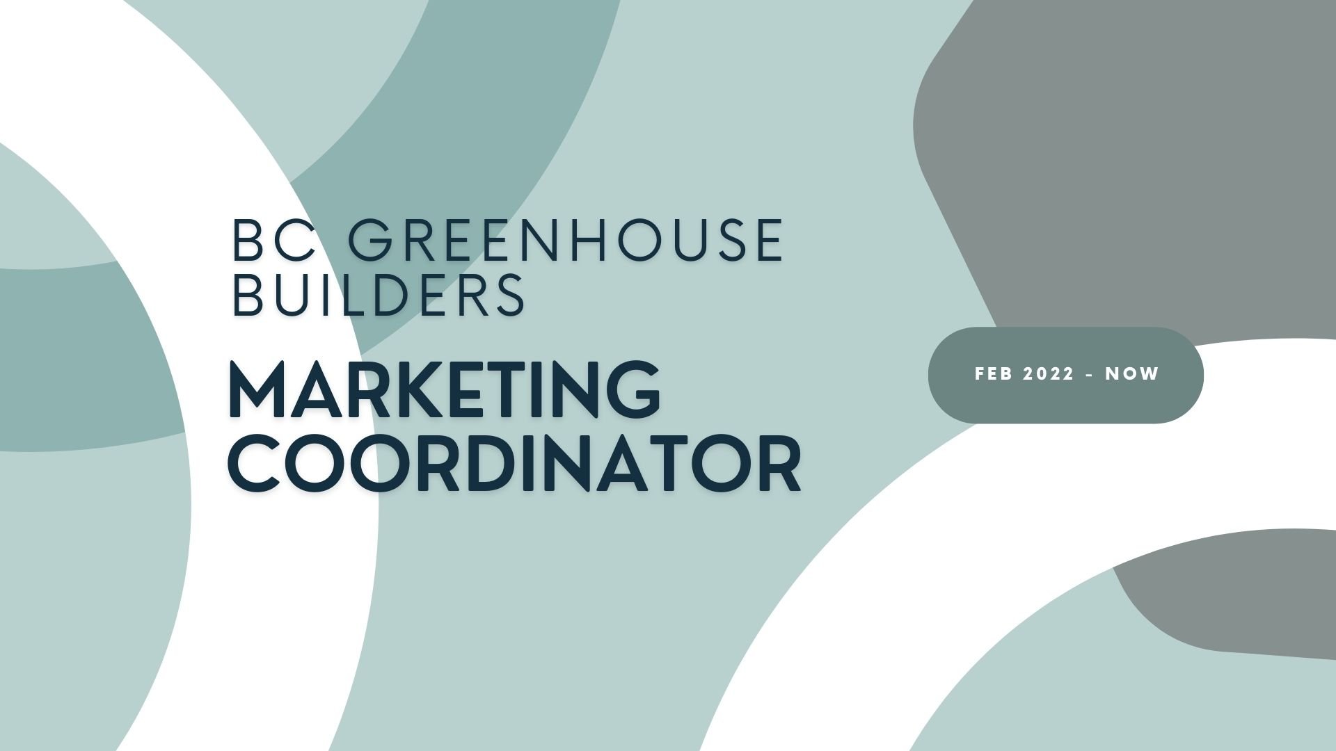 BC Greenhouse Builders - Marketing Coordinator
