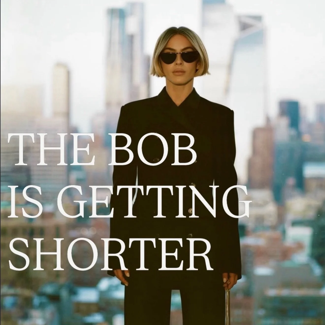 Something is happening with the bob 👀

the length is creeping higher and higher above the chin! 

Fashion right now is about structure, tailoring, and restraint. 

And nothing complements that aesthetic quite like a short, sculpted bob 🤤 

Less len