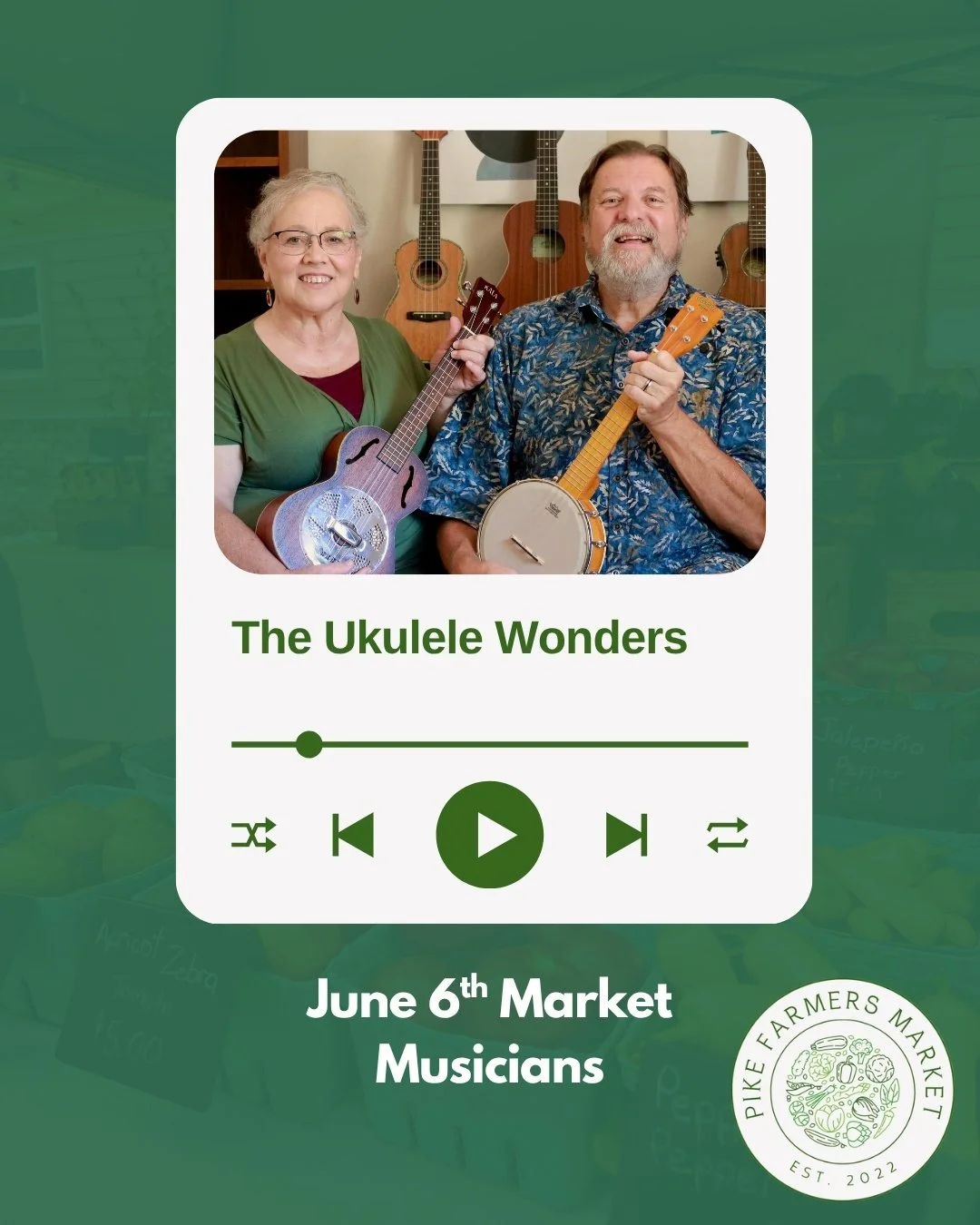Your Saturday just got a little more musical! 🎶 

The Ukulele Wonders are bringing the vibes to our very first market of 2026! Imagine everything from 1920s classics to your favorite 2000s throwbacks, all on four little strings.

Come shop, stay for