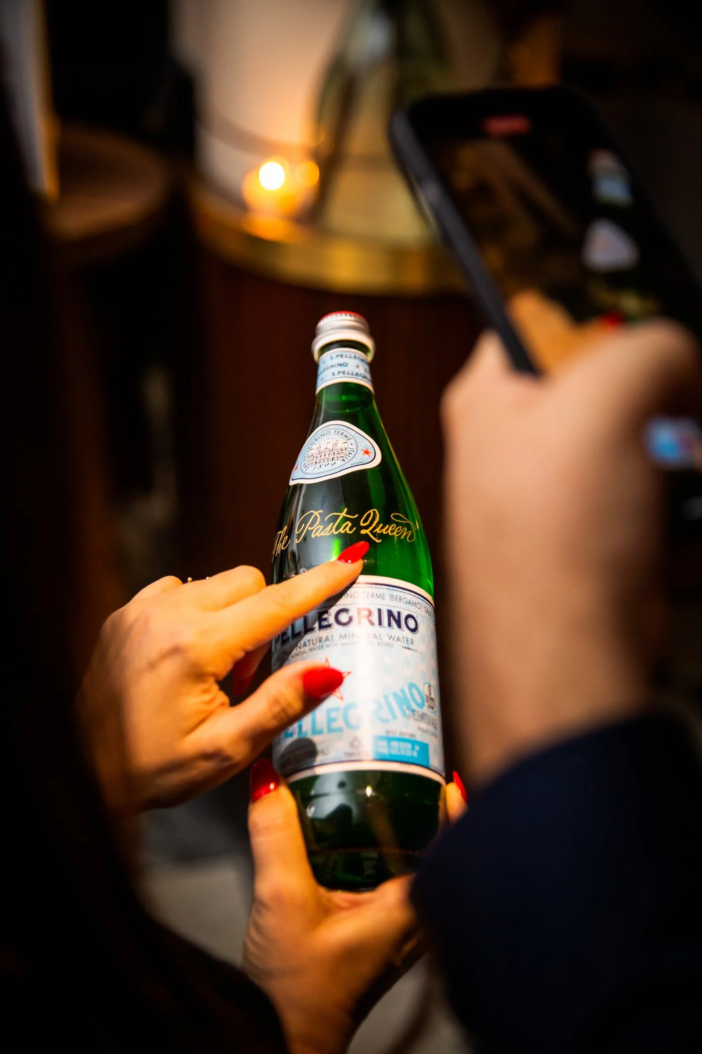 58 S.Pellegrino Bottle Engraved with Pasta Queen.jpg