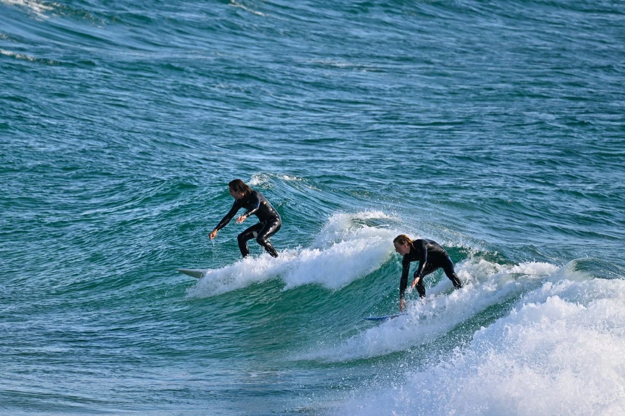 Surfers catching the waves!