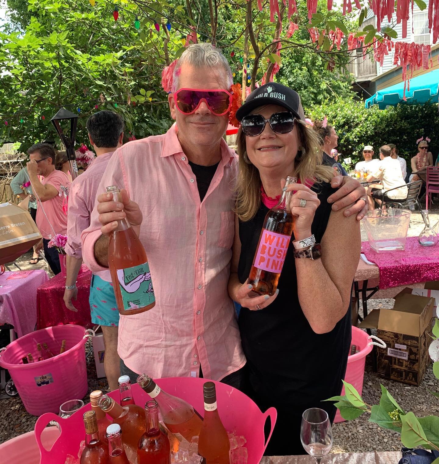 Neil and his amazing sister Laura will be pouring some #petgnat and #wildbushpink @bacchanalwine for the annual all things pink extravaganza called Rose Fest! Pop over, say hi and try some tasty wine!