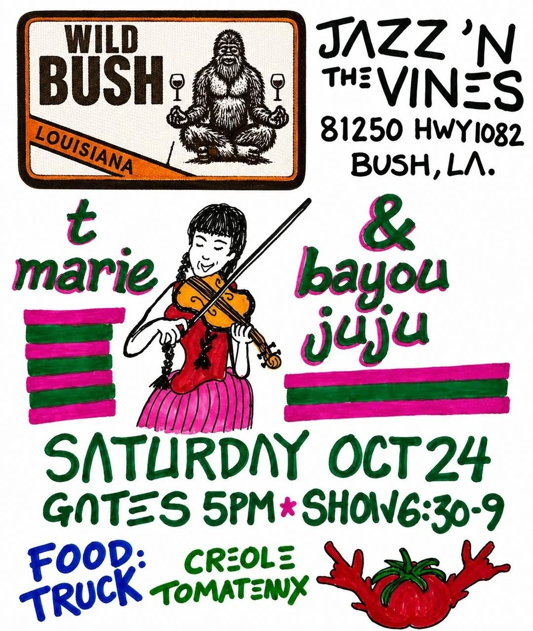 Jazz'n the Vines featuring T. Marie + Bayou Juju