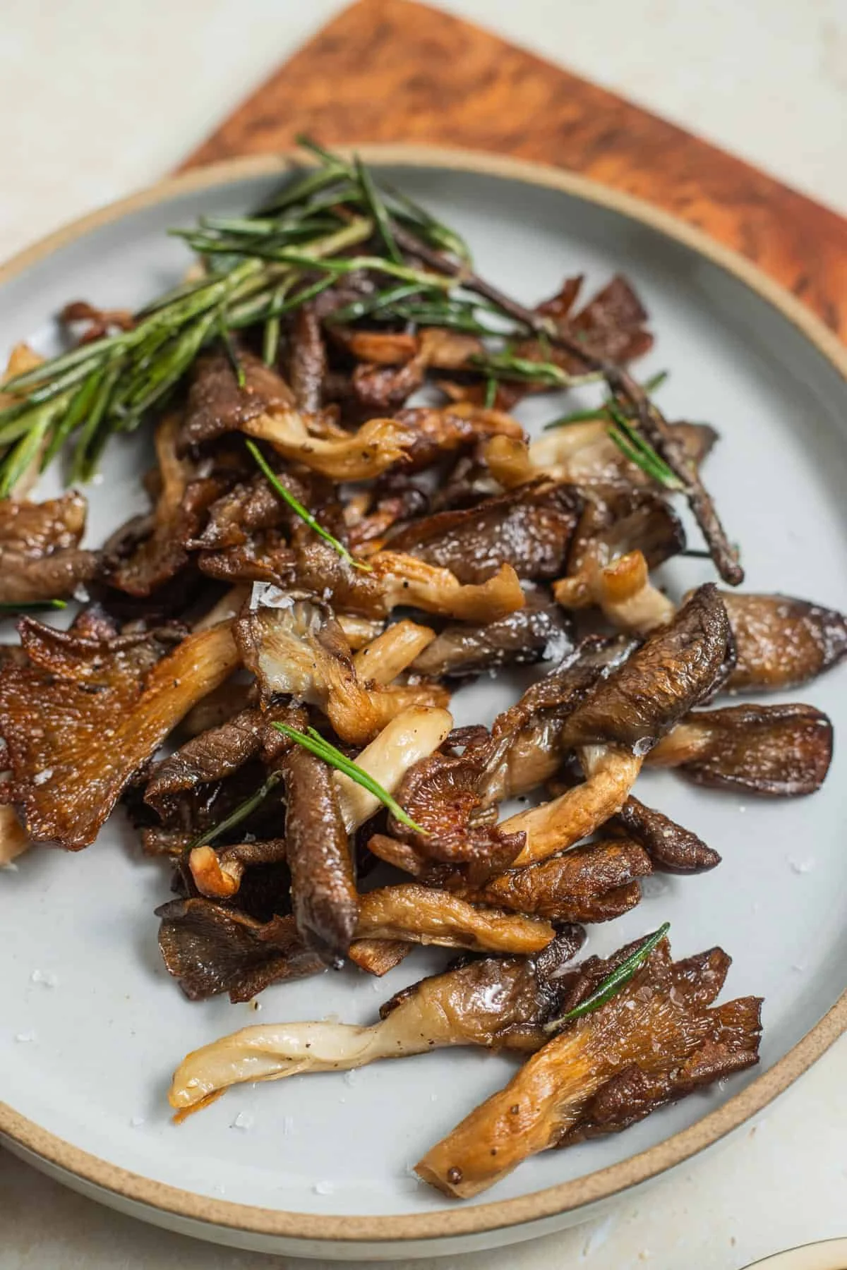 Crispy Sautéed Oyster Mushrooms with Herb Butter